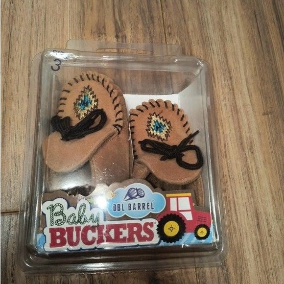 DBL BARREL Baby Buckers Tan Moccasins - Picture 1 of 1